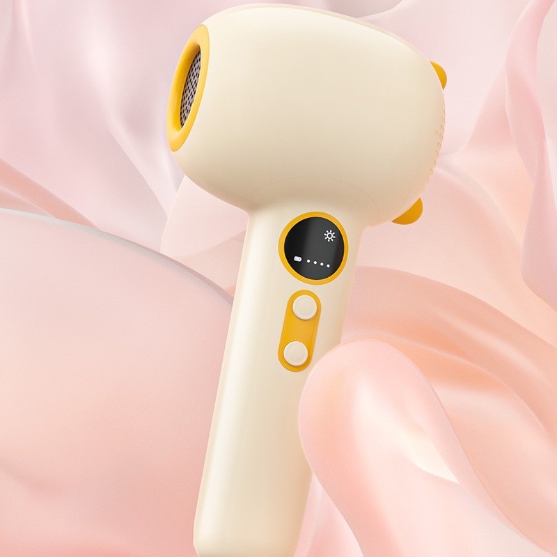 充電ベース GW 0.7KG 黄色/青の便利なデザインのワイヤレスベビーヘアドライヤー