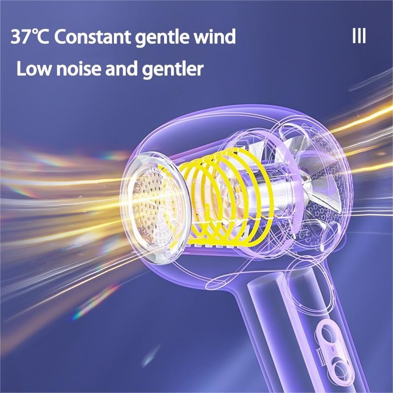 コードレスベビーヘアドライヤー 柔らかい熱 柔らかい空気 充電可能な小さなヘア吹風ドライヤー 3 つの設定で赤ちゃんのために
