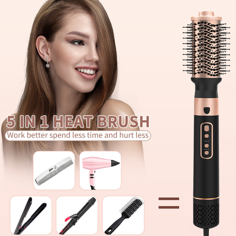 6 イン 1 ホットエアドライヤーブラシ プロフェッショナル ヘアストレインヤー ヘアブラシ 高速吹風ドライヤーセット