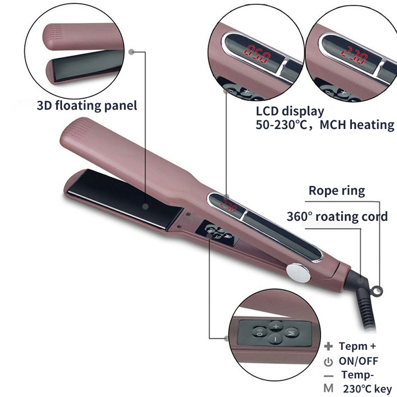 45W/60W MCH 急速加熱技術 2 in 1 ヘアストレインダー LCDディスプレイ フラットアイロン