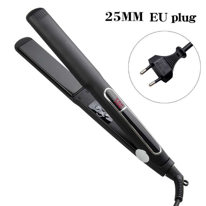 65W MCH 2 in 1 ヘアストレイター LCDディスプレイ フラットアイアン マルチ機能ヘアカーラー 3サイズパネル