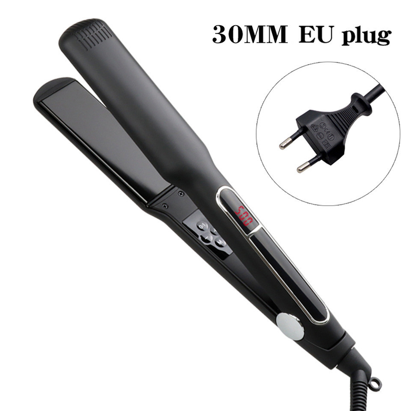 65W MCH 2 in 1 ヘアストレイター LCDディスプレイ フラットアイアン マルチ機能ヘアカーラー 3サイズパネル