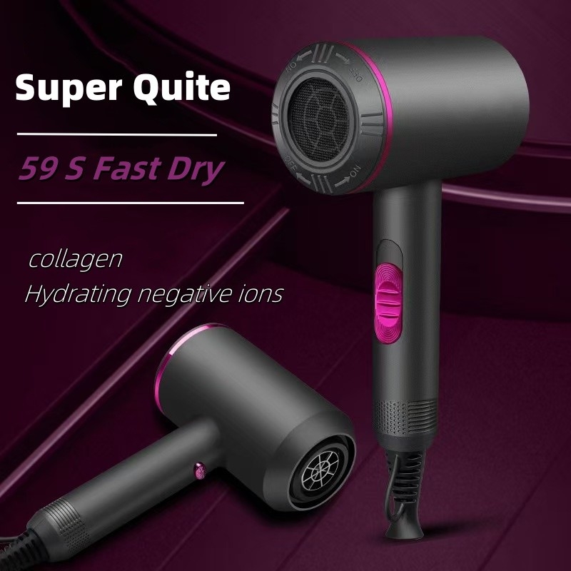 1300W パワフル ヘアドライヤー ACモーター 急速乾燥 イオン加熱設定 1 ディフューザーと 2 コンセンタレーションノズル
