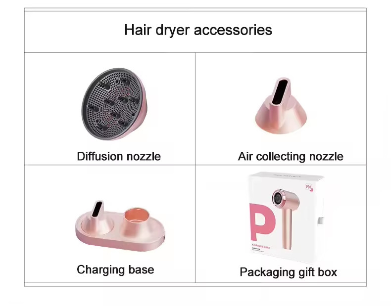 再充電可能なワイヤレスヘアドライヤーは長時間バッテリー使用,低温,負イオンヘアドライヤをサポートします