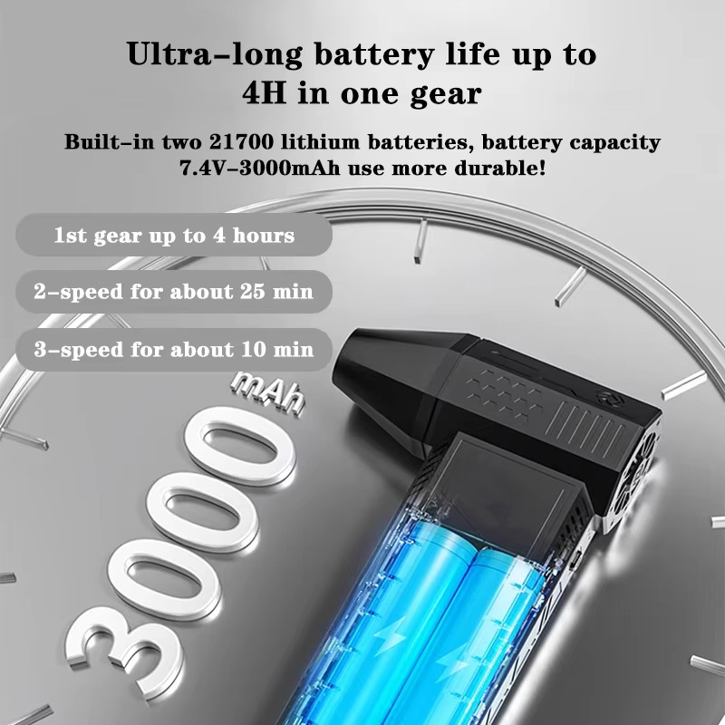 ミニ充電可能なX3ブラシレスターボジェット扇風機 電動風吹き掃除機 自動車の掃除用
