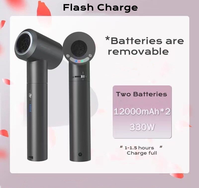 330W パワフルワイヤレス吹風機 ターボジェット扇風機 清掃扇風機 大容量バッテリータイプC 充電