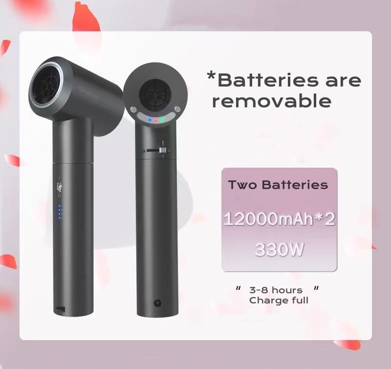 ポータブル ワイヤレス ヘアドライヤー 60W バッテリー 4 熱設定 アルミニウム合金で電源