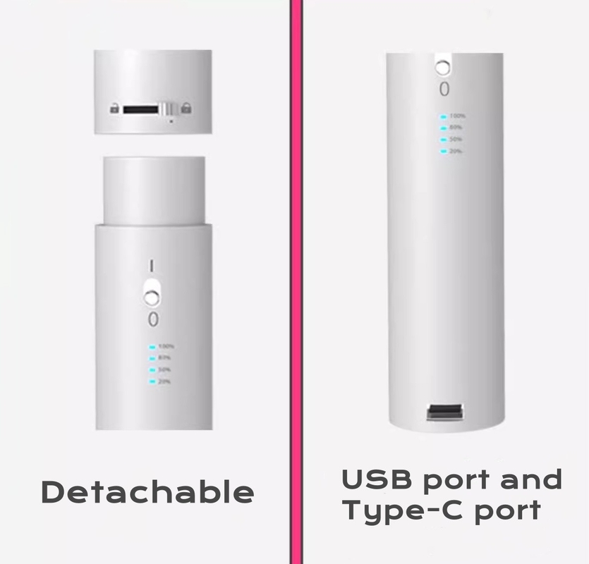 ポータブル ワイヤレス ヘアドライヤー 60W バッテリー 4 熱設定 アルミニウム合金で電源