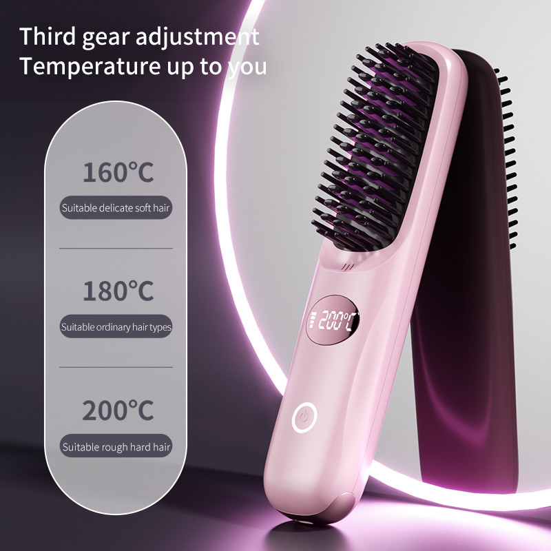 パーソナルケア ヘアドライヤー 電動 ブラシ 熱気 カム 熱 USB 無線 充電式 ヘアストレイン ブラシ