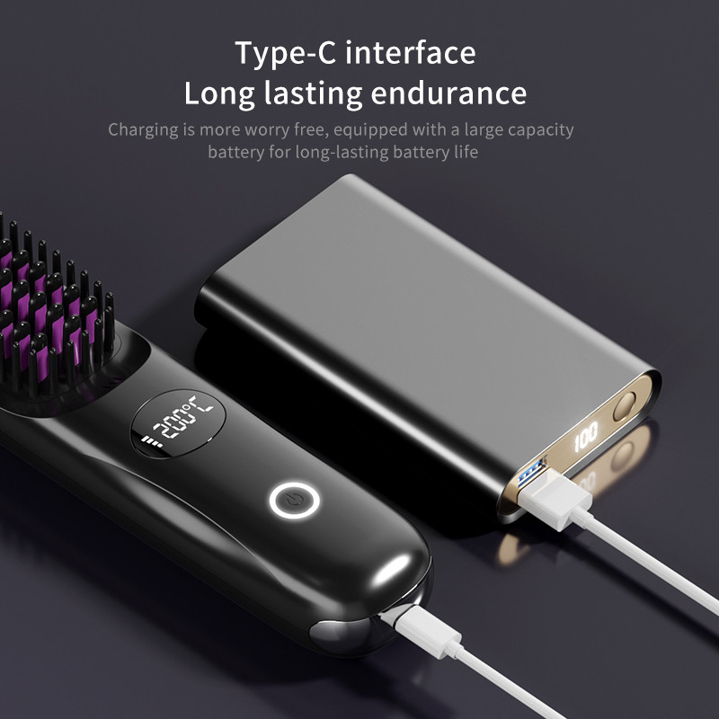 パーソナルケア ヘアドライヤー 電動 ブラシ 熱気 カム 熱 USB 無線 充電式 ヘアストレイン ブラシ