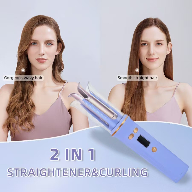 USB 充電式 携帯型 ヘアカラー 移動 無線 ミニ ヘア アイアン オート カラー LCD ディスプレイ 温度