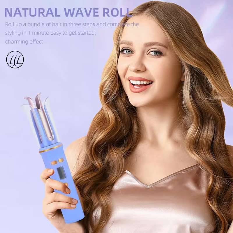 USB 充電式 携帯型 ヘアカラー 移動 無線 ミニ ヘア アイアン オート カラー LCD ディスプレイ 温度
