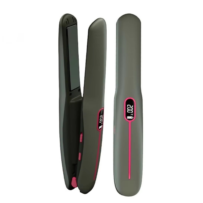 再充電可能 2 in 1 ワイヤレスヘアストレイター ワイヤレスストレイティング カールリング 4800mAh バッテリーとマルチ温度