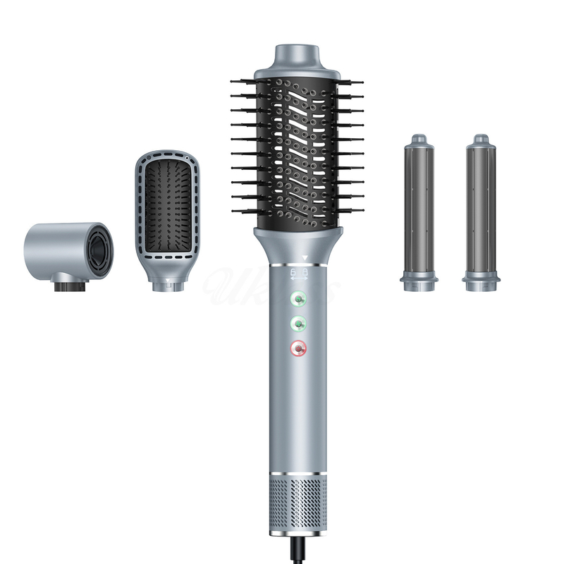 5 in 1 ホットエアブラシ 高速ブラシレスモーター オートマティック カールリング ヘアドライヤーセット ネガティブイオン航空 アルミシェル