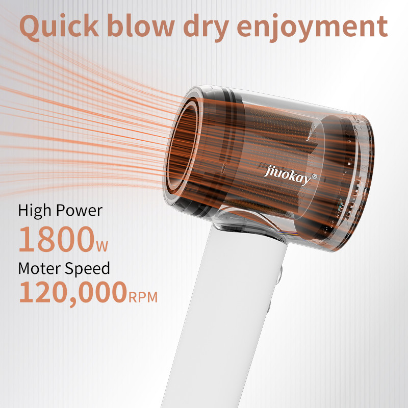 旅行 1800W 高速 ブラシなし モーター ヘアドライヤー 110,000 Rpm と 5 億プラズマ