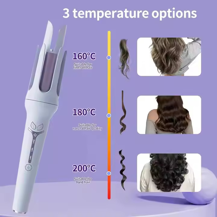 短髪用32mm自動カールアイアン 160°C 180°C 200°C 温度設定 焼却防止設計 自動電源オフ保護