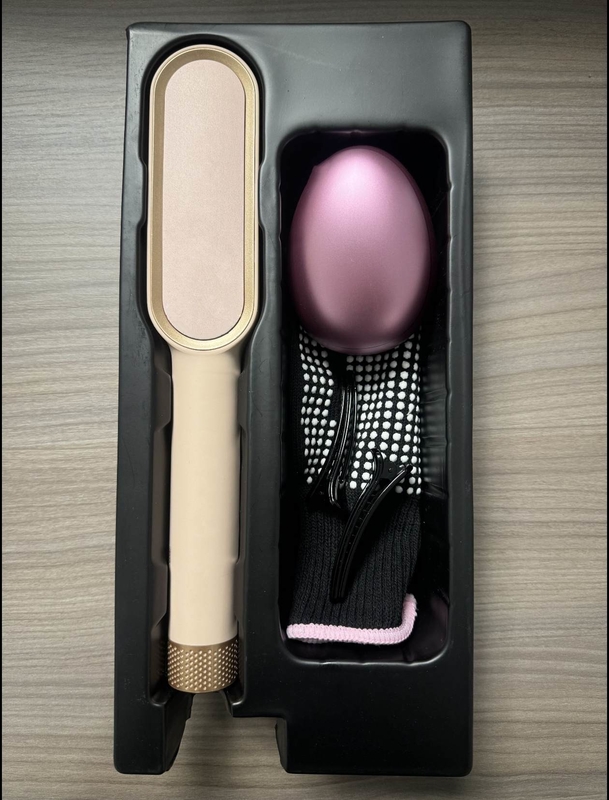 45W ヘアストレインカム アンチ 灼熱 ヘアブラシ ネガティブなイオンスタイリング ブラシ 急速な加熱 5 調整可能な温度レベル