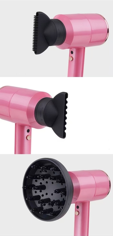 ピンク色 ヘアドライヤー 3 プロフェッショナル アッテッチメント 強力な風と温かいケア すべての髪のタイプに適しています