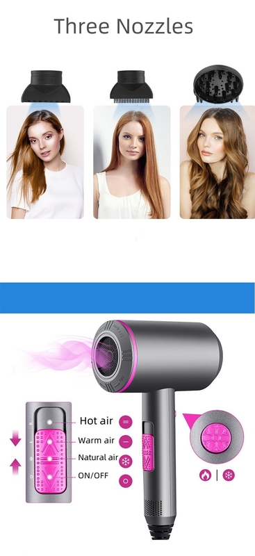 1500ワットの電気ヘアドライヤー 3つの多機能アクセサリーで完璧なスムーズな髪型