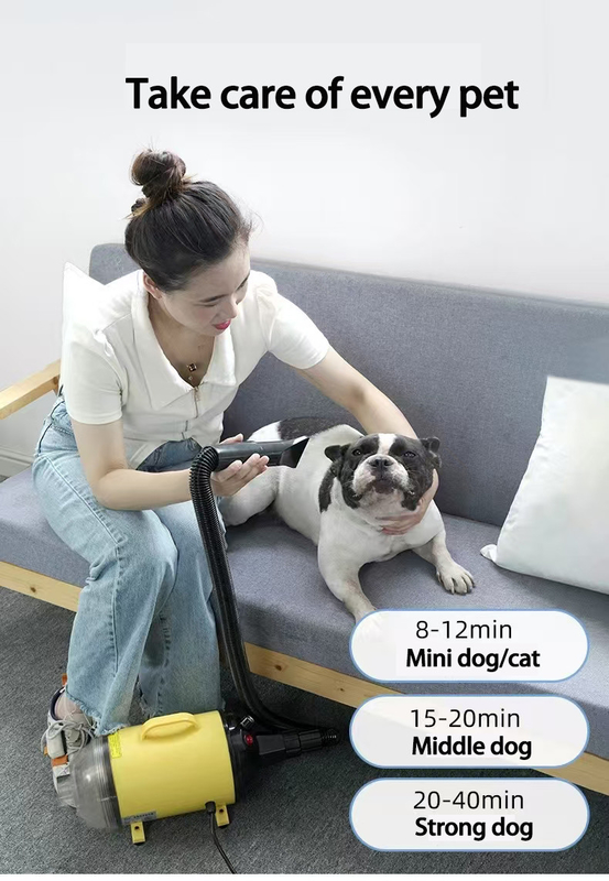 迅速乾燥 ペットヘアドライヤー 4イン1 専門 静かな吹風乾燥機 犬 猫 軽量 携帯
