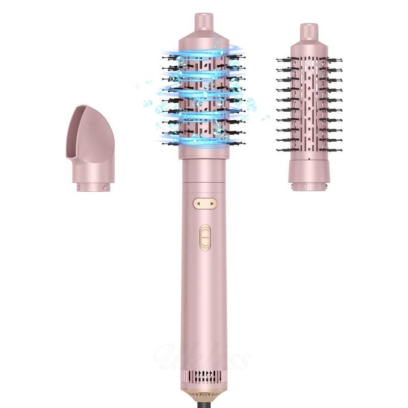 ヘアドライヤーブラシ 6 in 1 ヘアスタイラー シルバーイオン技術 素早く乾燥するマルチスタイラー