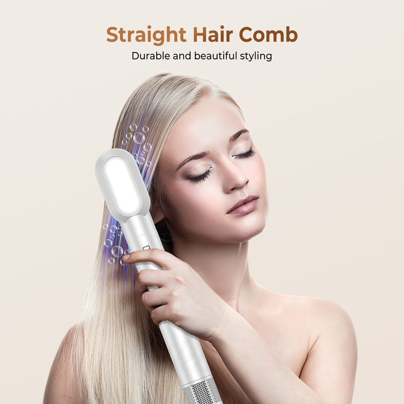 迅速乾燥 8イン 1 プロフェッショナル ホットエア ヘアドライヤー ブラシ オートウラップカール 2M パワーコード 1500W マルチスタイラー