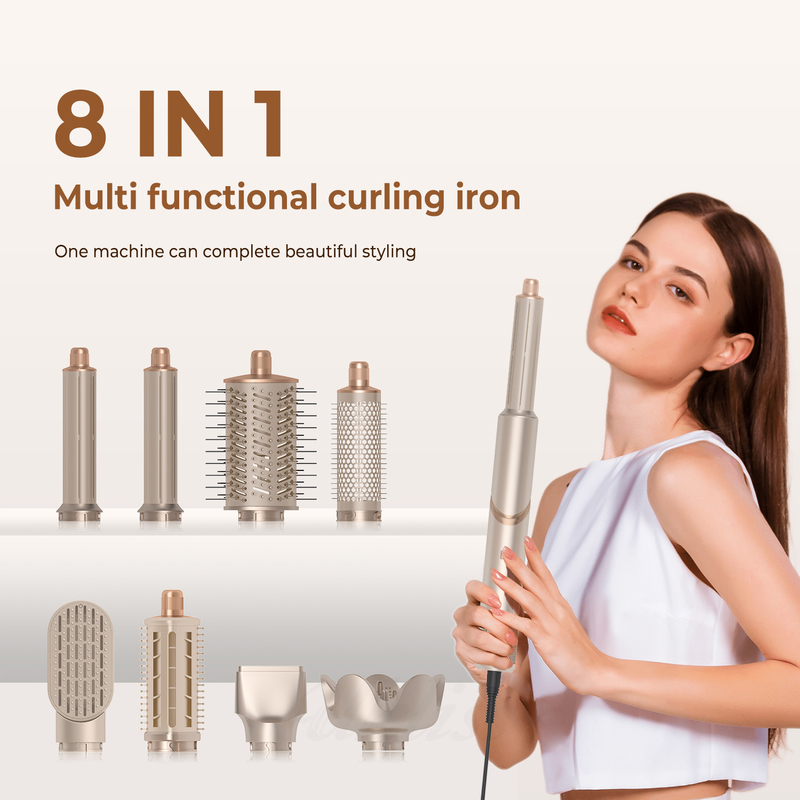 冷 4 ギア 8 in 1 ヘアスタイラー 110 000 RPM スピード ネガティブなイオン式ヘアドライヤー 自動カーリングアイアン 量化器 ストレイスター