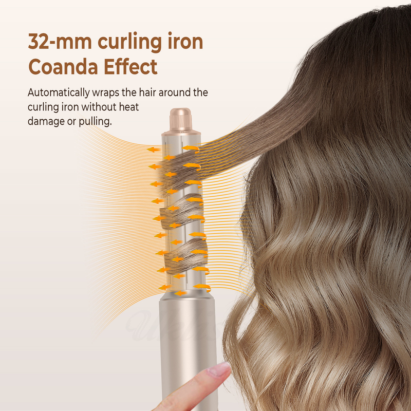 冷 4 ギア 8 in 1 ヘアスタイラー 110 000 RPM スピード ネガティブなイオン式ヘアドライヤー 自動カーリングアイアン 量化器 ストレイスター