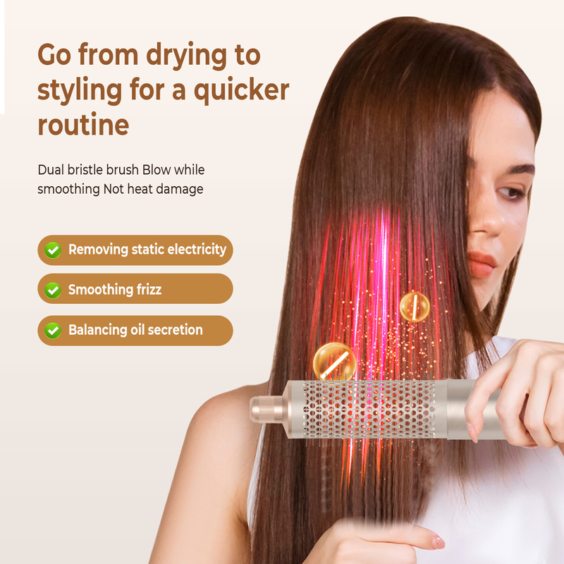 冷 4 ギア 8 in 1 ヘアスタイラー 110 000 RPM スピード ネガティブなイオン式ヘアドライヤー 自動カーリングアイアン 量化器 ストレイスター