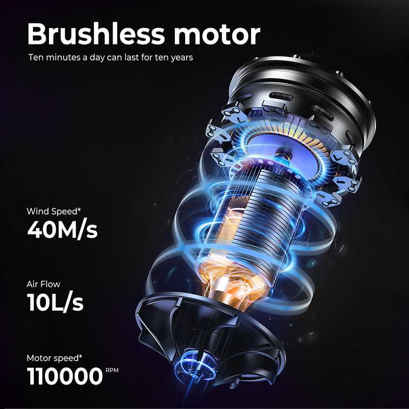 冷 4 ギア 8 in 1 ヘアスタイラー 110 000 RPM スピード ネガティブなイオン式ヘアドライヤー 自動カーリングアイアン 量化器 ストレイスター