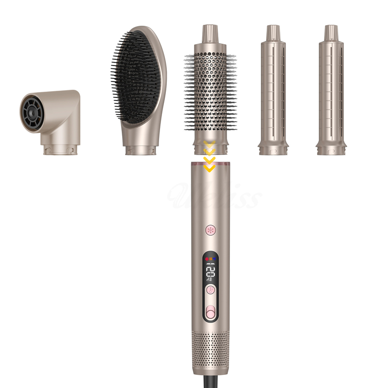6 in 1 プロホットエアスタイラー 強力なヘアドライヤー&ストレイターセット カールリング 増量ストレイティング