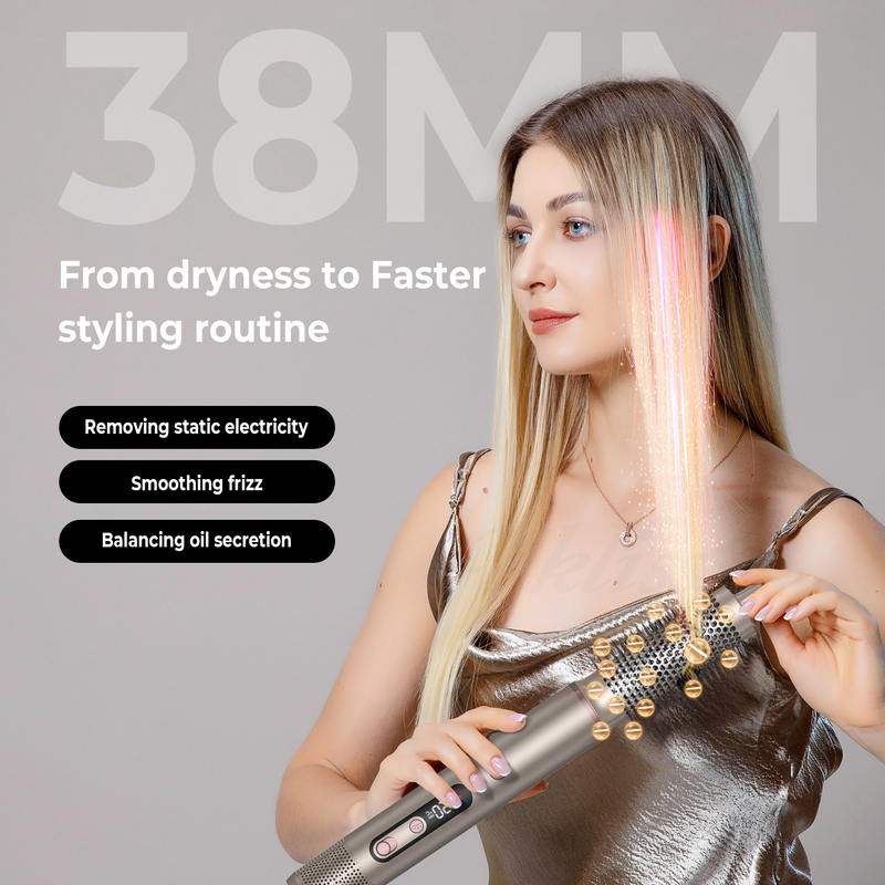 6 in 1 プロホットエアスタイラー 強力なヘアドライヤー&ストレイターセット カールリング 増量ストレイティング