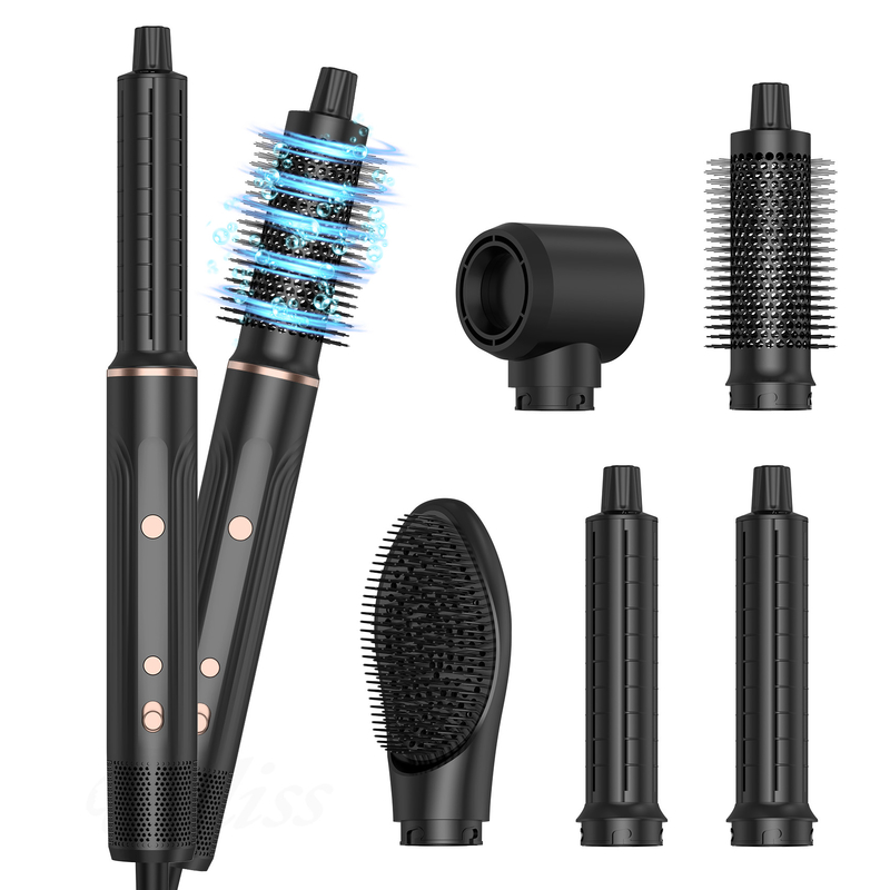 プロ ホットエアスタイリング ヘアドライヤー ブラシ 5 in 1 スピード ネガティブイオン 急速乾燥 冷 4 ギア 電圧 110V/50HZ 240V/60HZ