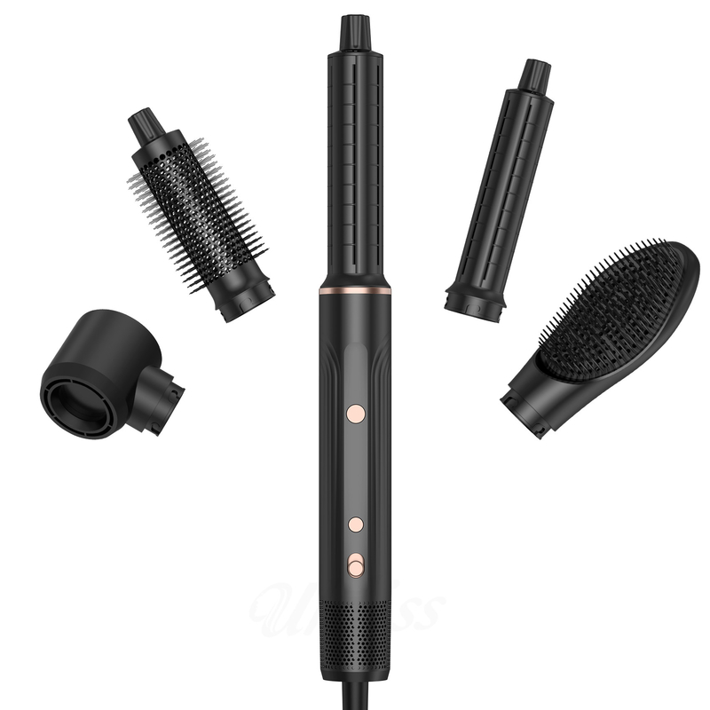プロ ホットエアスタイリング ヘアドライヤー ブラシ 5 in 1 スピード ネガティブイオン 急速乾燥 冷 4 ギア 電圧 110V/50HZ 240V/60HZ