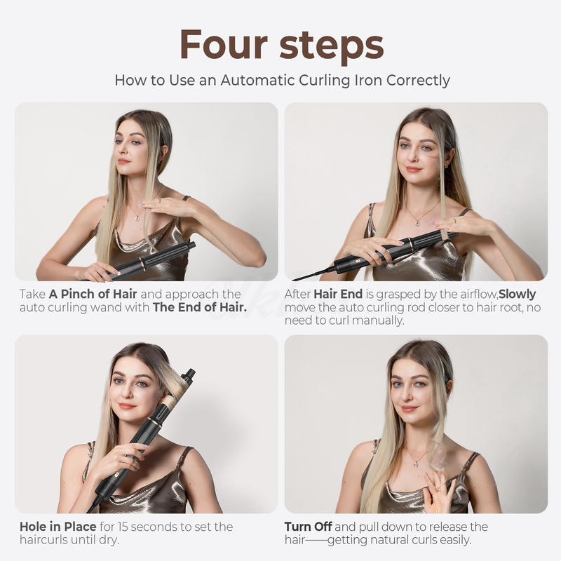 プロ ホットエアスタイリング ヘアドライヤー ブラシ 5 in 1 スピード ネガティブイオン 急速乾燥 冷 4 ギア 電圧 110V/50HZ 240V/60HZ