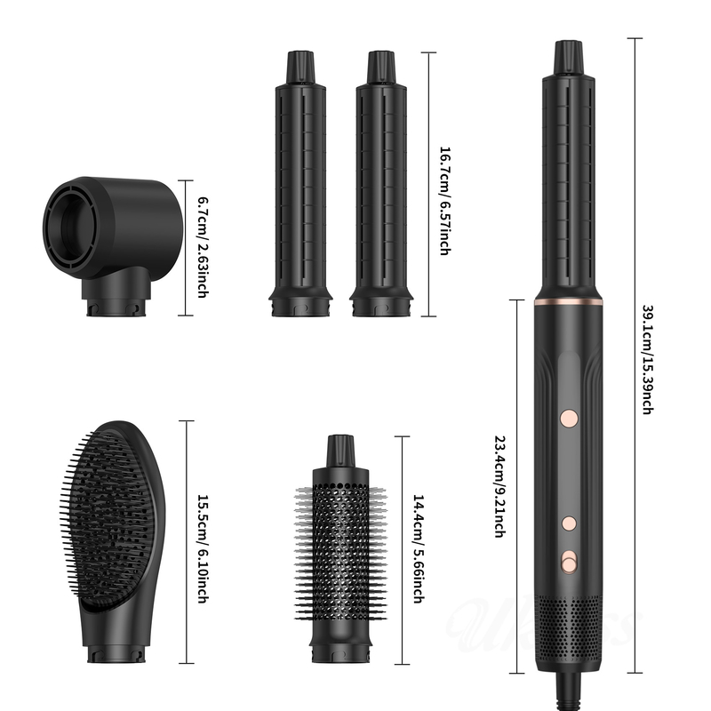 プロ ホットエアスタイリング ヘアドライヤー ブラシ 5 in 1 スピード ネガティブイオン 急速乾燥 冷 4 ギア 電圧 110V/50HZ 240V/60HZ