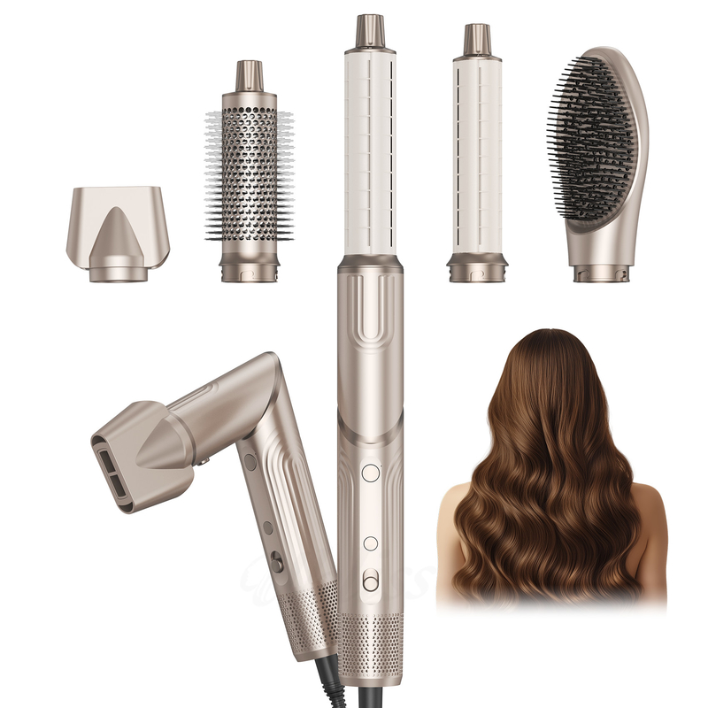 5 in 1 折りたたむ式ヘアドライヤー ブラッシュ 風吹 高速ターボ吹 ブラッシュ プロフェッショナル 500 百万 負イオン式ヘアドライヤー