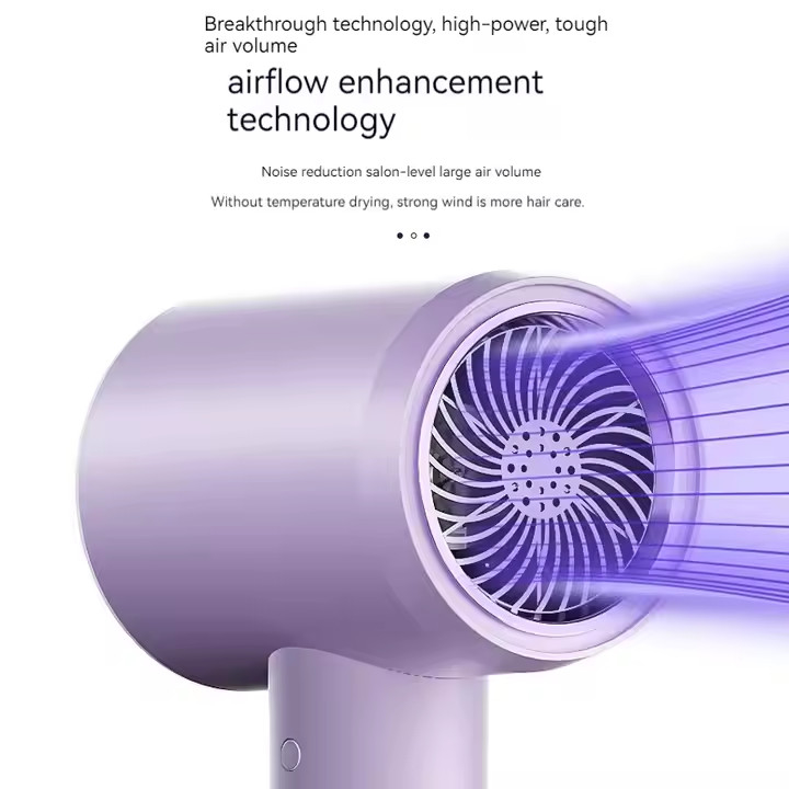 2000W 紫色 高速 青色 負イオン リバー ヘアドライヤー 家庭用温度調節可能
